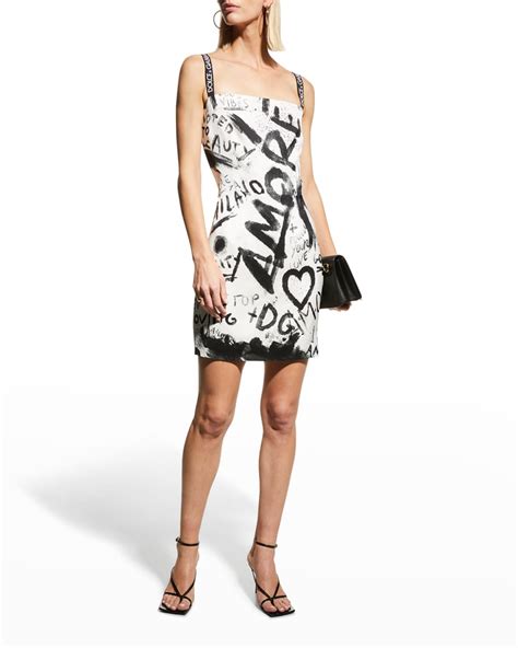 dolce and gabbana graffiti dress